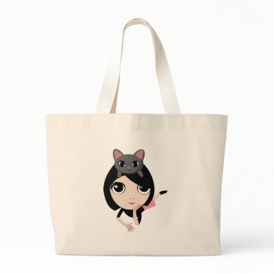 Lulu and Noodle the Cat Bag by ButtermilkBiscuits