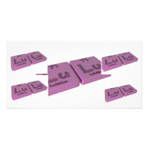 Lulu comme lutécium Lu et lutécium Lu Cartes De Vœux Avec Photo