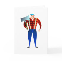 Lumberjack Greeting Card