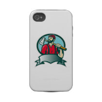 Lumberjack Logger Forester Woodcutter Iphone 4 Tough Case