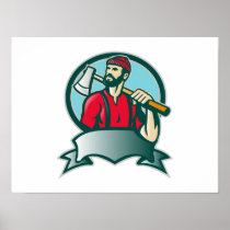 Lumberjack Logger Forester Woodcutter Posters