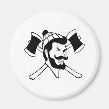 Lumberjack  Logger Magnets