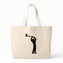 lumberjack shape tote bag