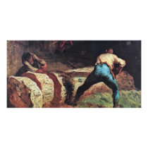 Lumberjacks Sawing Wood By Millet  (Best Quality) Photo Cards