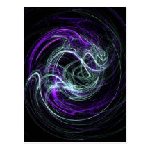 Lumière en dedans - remous de violette et d'indigo cartes postales