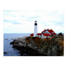 Lumière principale de Portland, Maine, carte posta