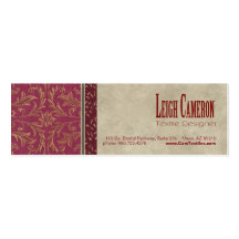 Lumiére Professional Custom Baroque Skinny Business Card