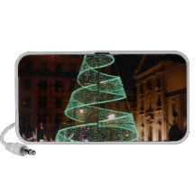 Lumière verte d'arbre de Noël Haut-parleur Mobile