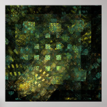 Lumières dans la copie d'art abstrait de ville posters