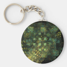 Lumières dans l'art abstrait Keychain de ville Porte-clé