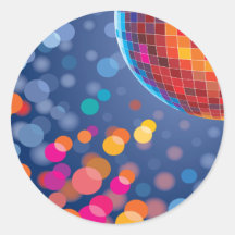 Lumières d'arc-en-ciel de temps de partie de disco autocollants