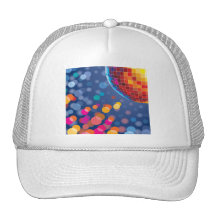 Lumières d'arc-en-ciel de temps de partie de disco casquettes