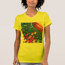 Lumières d'arc-en-ciel de temps de partie de disco t-shirt