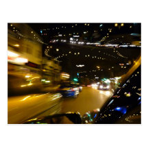 Lumières de nuit du trafic carte postale