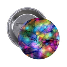 lumières rougeoyantes d'arc-en-ciel badges avec agrafe