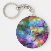 lumières rougeoyantes d'arc-en-ciel porte-clé