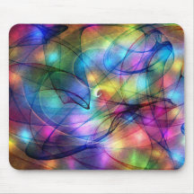 lumières rougeoyantes d'arc-en-ciel tapis de souris