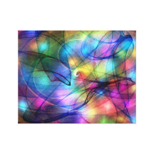 lumières rougeoyantes d'arc-en-ciel impressions sur toile
