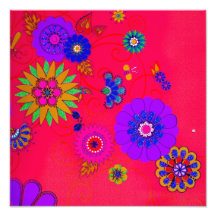 Lumineux à la mode coloré floral impressions photo