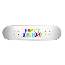 Lumineux et coloré. Joyeux anniversaire Plateau De Skate