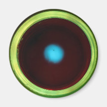 Luminous glass eye magnet