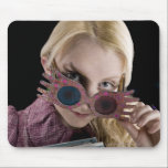 Luna Lovegood Peeks Over Glasses mousepads