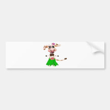 Luna, the hula-hula moo-cow. bumper stickers