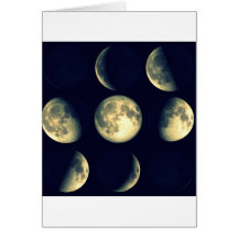 Lunar Cycles ~ The Moon Greeting Card