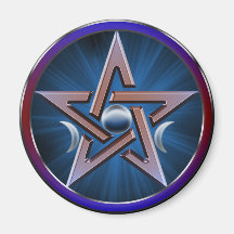 Lunar Goddess Pentagram Magnet