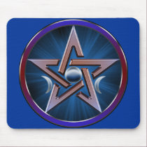 Lunar Goddess Pentagram Mousepad mousepads
