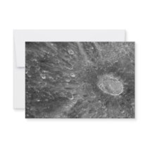 Lunar Impact Crater Tycho on Earth's Moon Custom Invites