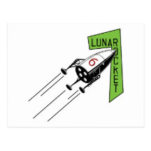 LUNAR ROCKET POST CARDS