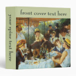 Luncheon of the Boating Party by Pierre Renoir 3 Ring Binder