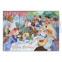 Luncheon of the Bunny Party Greeting Card