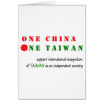 L'une Chine ; Un Taïwan Cartes