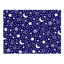 Lune et étoiles cartes postales