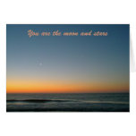 Lune et StarsCard Carte De Vœux