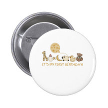 Lune, étoiles, et anniversaire d'animaux premier pin's