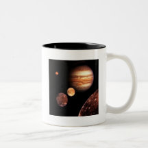Lunes galiléennes astronomie de Jupiter et cadeaux Tasse