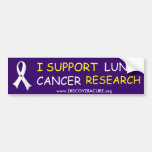 Lung Cancer Awareness Bumper Sticker-blue