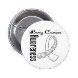 Lung  Cancer Awareness Gemstone Ribbon Pinback Buttons