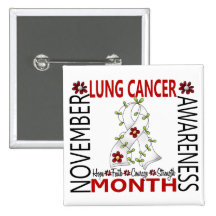 Lung Cancer Awareness Month Flower Ribbon 4 Pins
