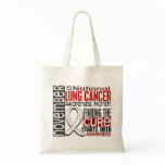 Lung Cancer Awareness Month Pearl Ribbon I2.5 Canvas Bag