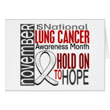 Lung Cancer Awareness Month Ribbon I2.4 Cards