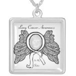 Lung Cancer Awareness Personalize Pendant