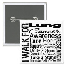 Lung Cancer Awareness Walk Pinback Buttons