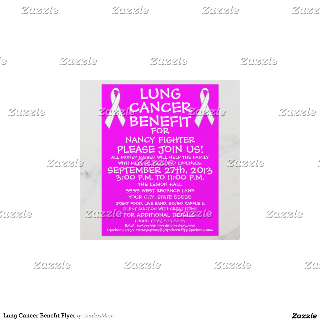 Lung Cancer Benefit Flyer Zazzle 