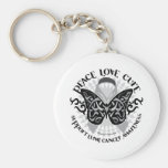 Lung Cancer Butterfly Tribal Keychains