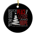 Lung Cancer Christmas 1 Ornaments