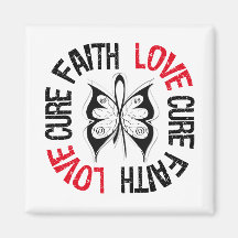 Lung Cancer Faith Love Cure Magnets